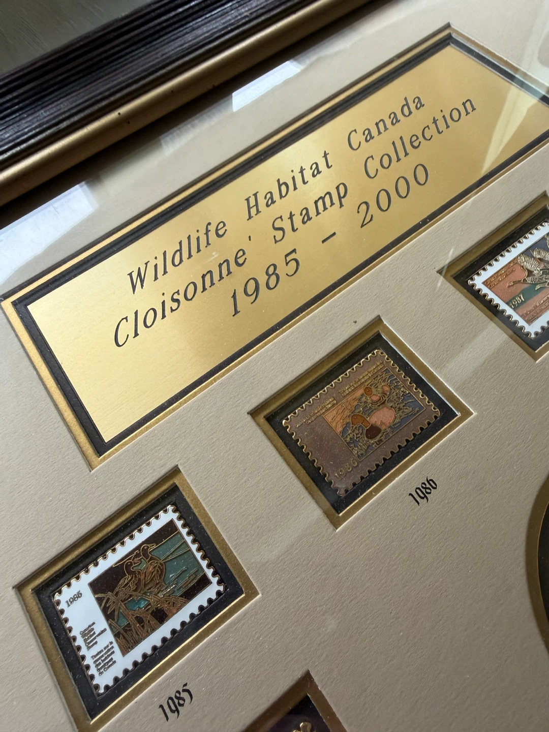 Wildlife Habitat Canada Stamp Collection Framed Display - photo 3