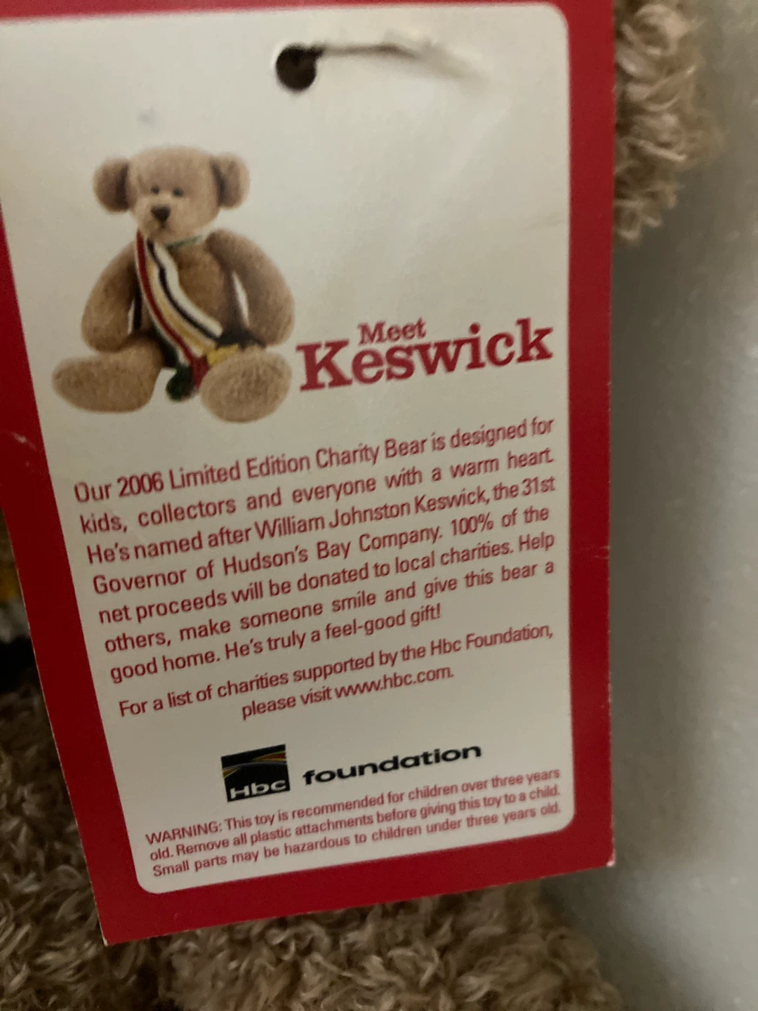 Keswick Limited Edition Charity Bear - photo 2