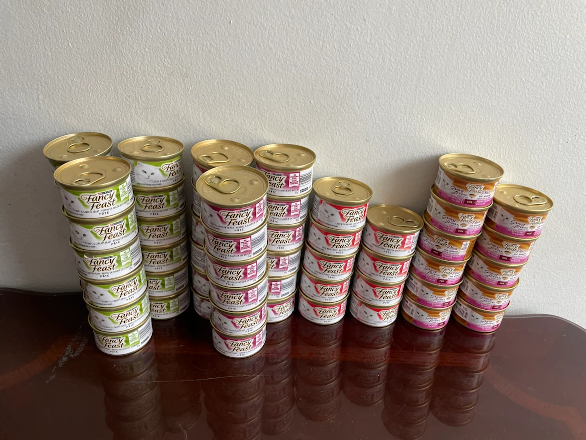 56 Cans Fancy Feast Wet Cat Food Lot