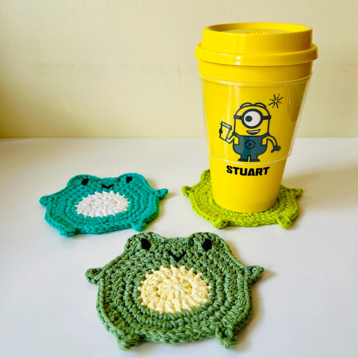 Handmade Crochet Frog Coasters - photo 2