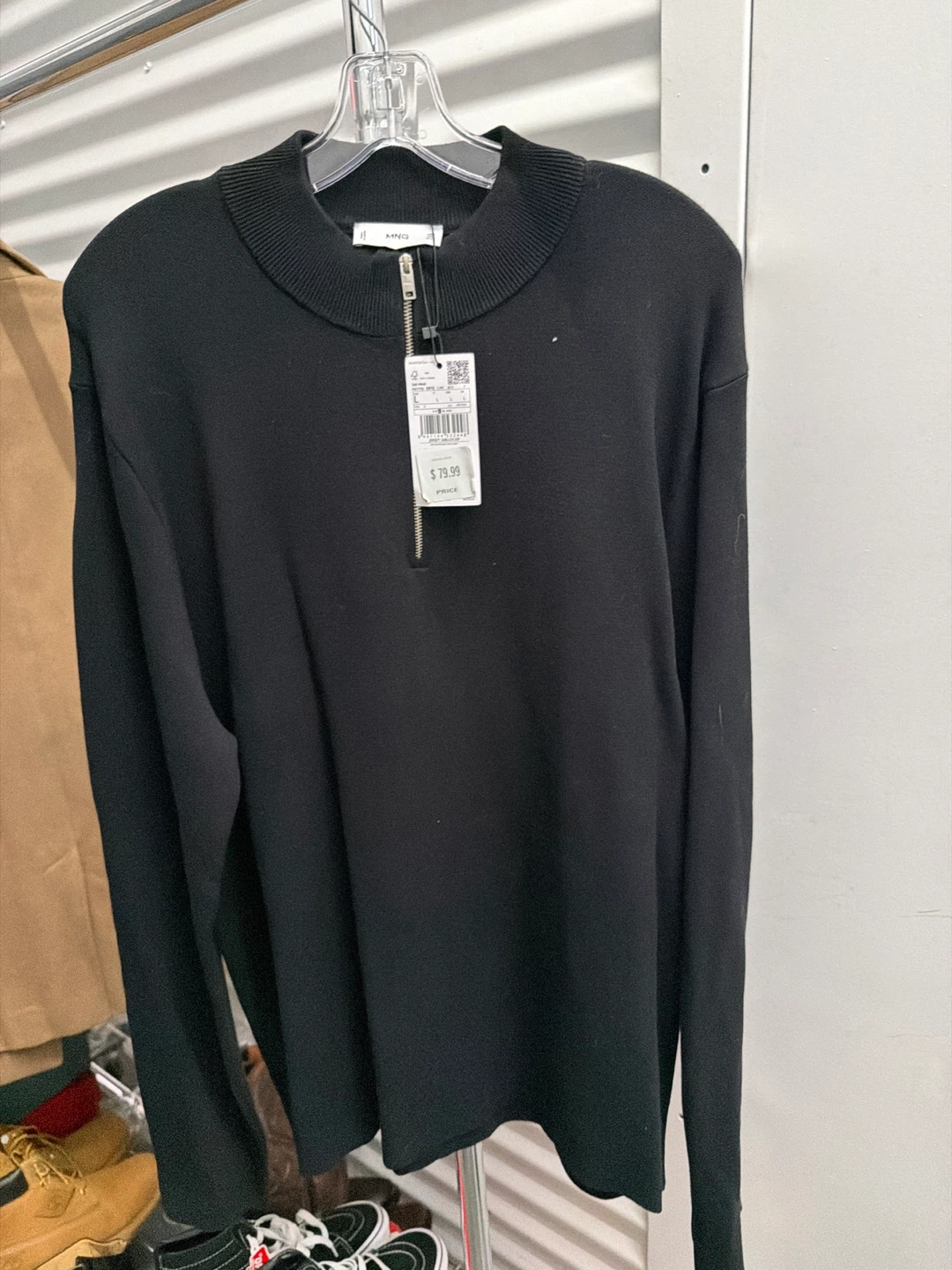 MNG Black Half-Zip Sweater