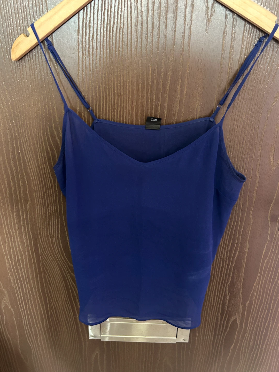 Blue Ruffled Blouse and Cami Set