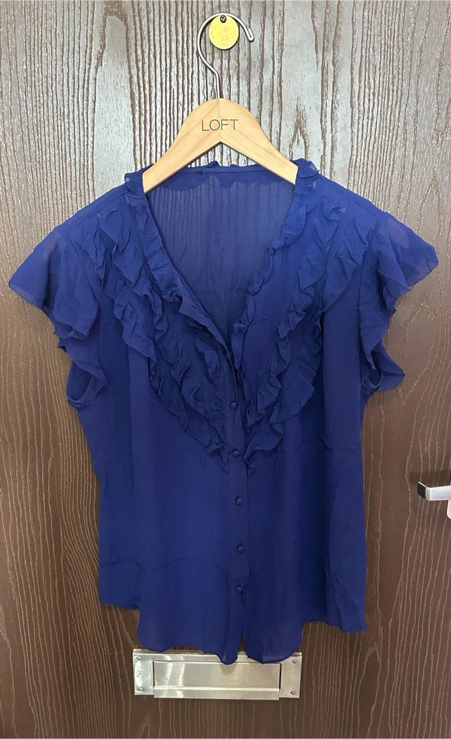 Blue Ruffled Blouse and Cami Set - photo 2