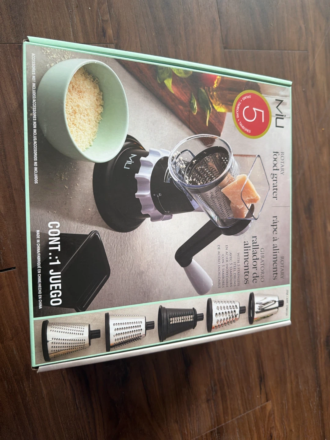 MiU Rotary Food Grater with 5 Drums - photo 3