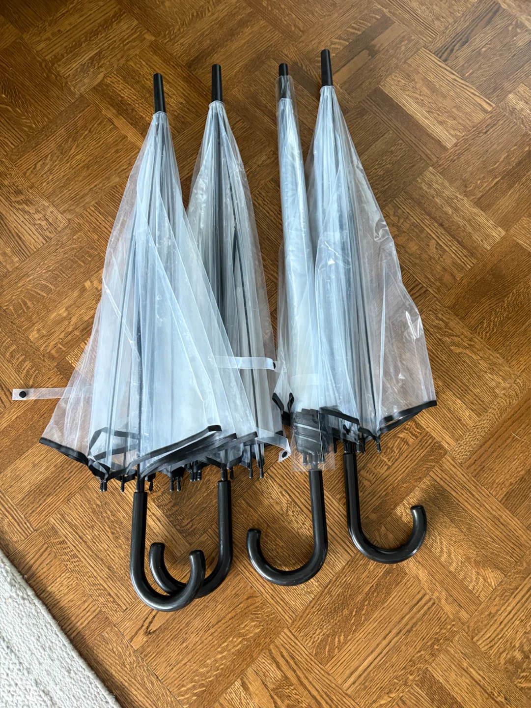 Set of 4 Clear Dome Umbrellas