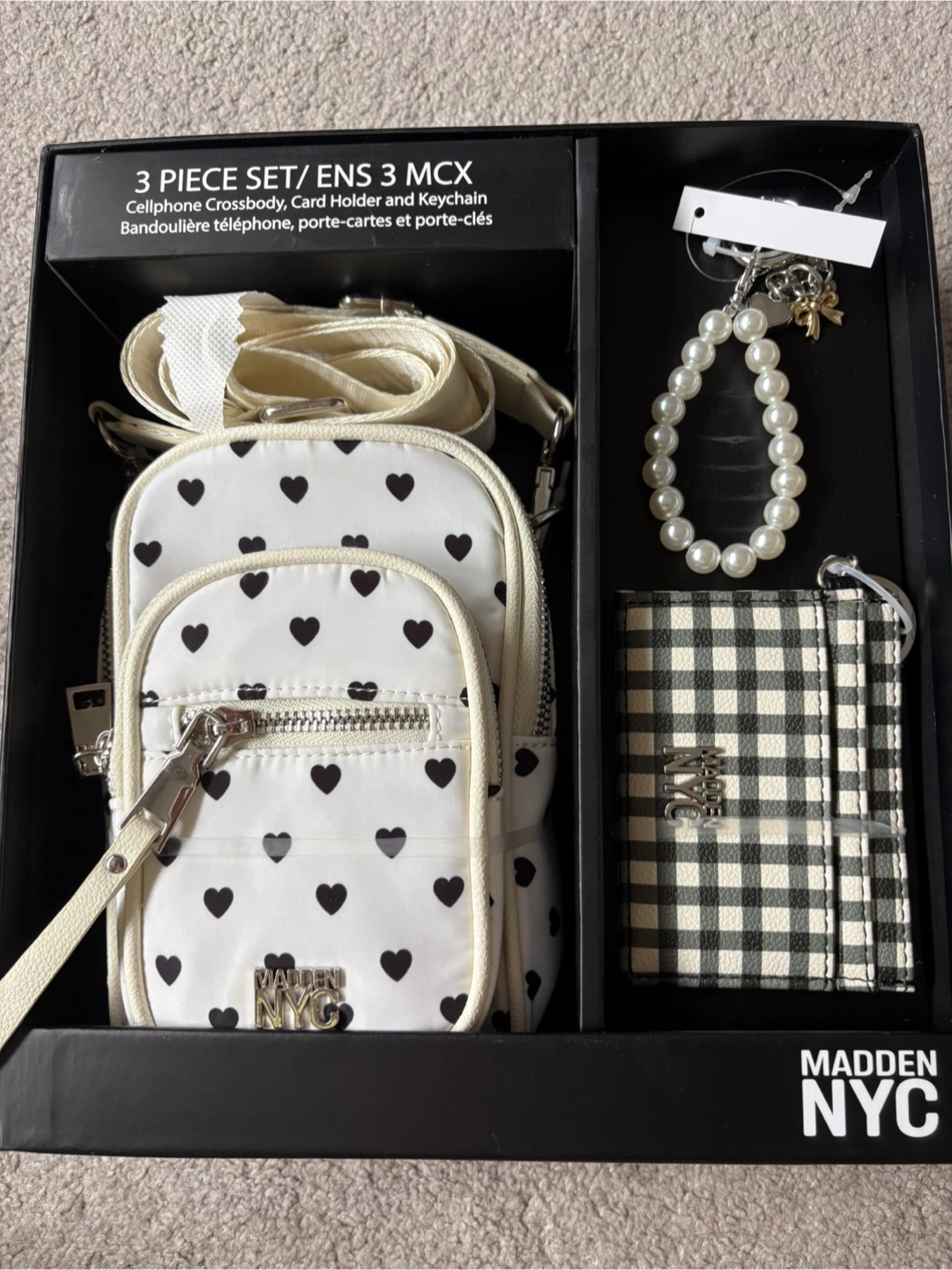 Madden NYC 3 Piece Cellphone Crossbody Set