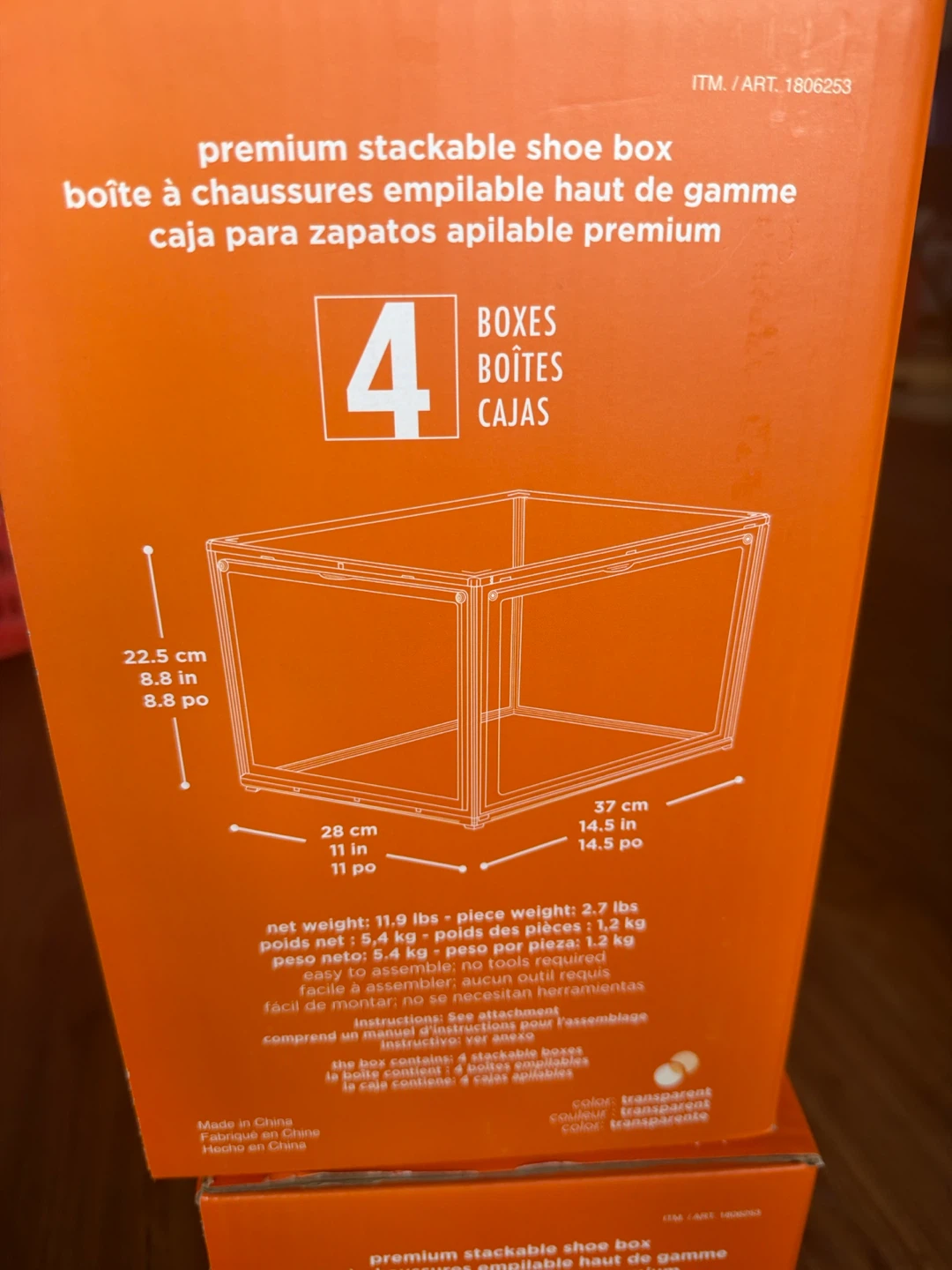 Premium Stackable Shoe Box (4 Boxes) - photo 2
