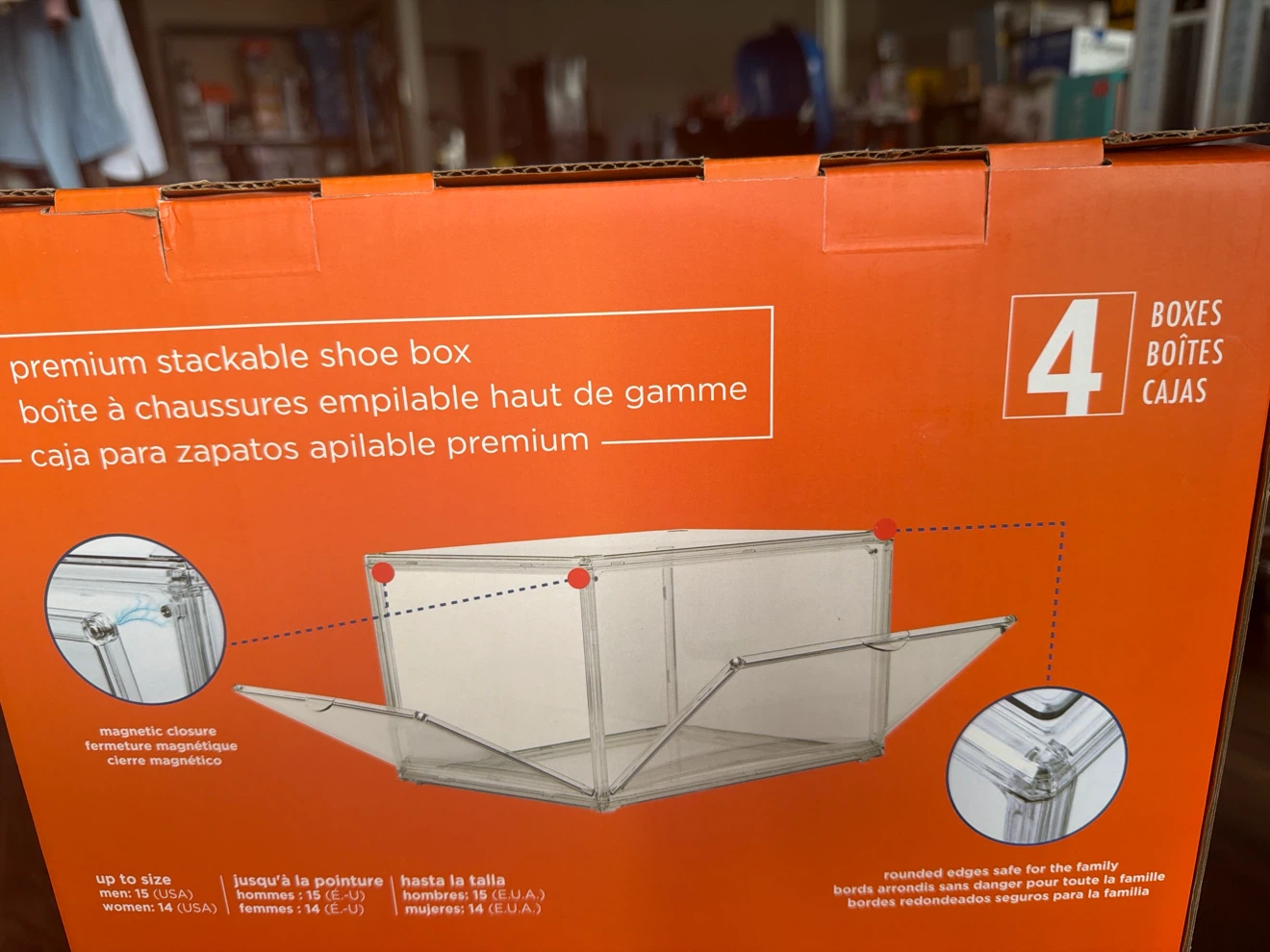 Premium Stackable Shoe Box (4 Boxes) - photo 4