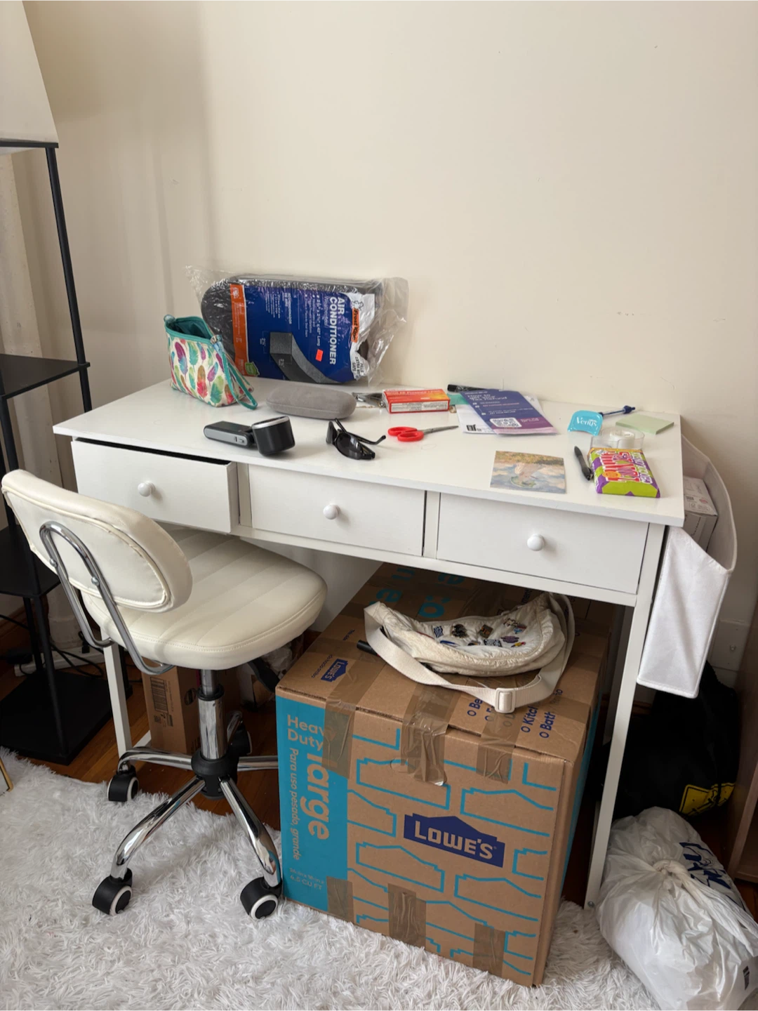 White Desk with Chair