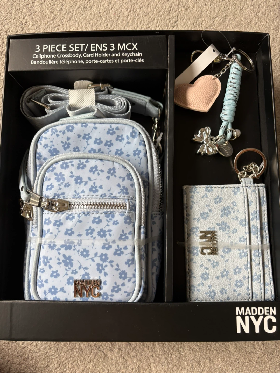 Madden NYC 3 Piece Cellphone Crossbody Set