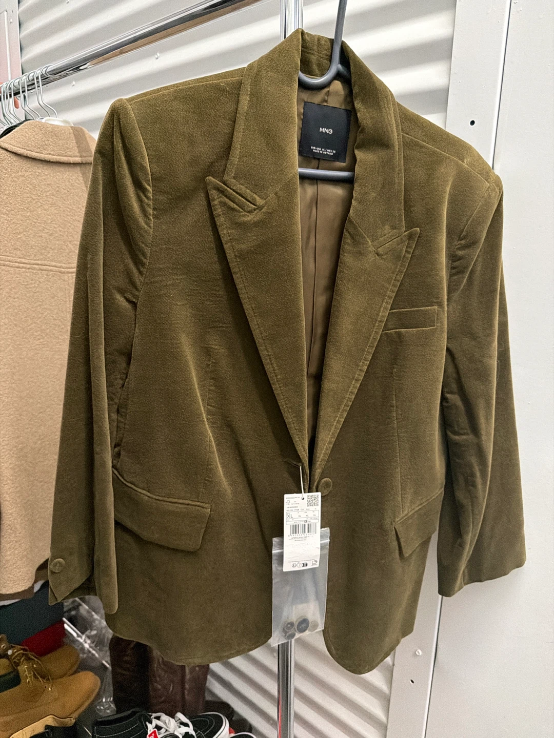 MNG Olive Corduroy Blazer - Size XL