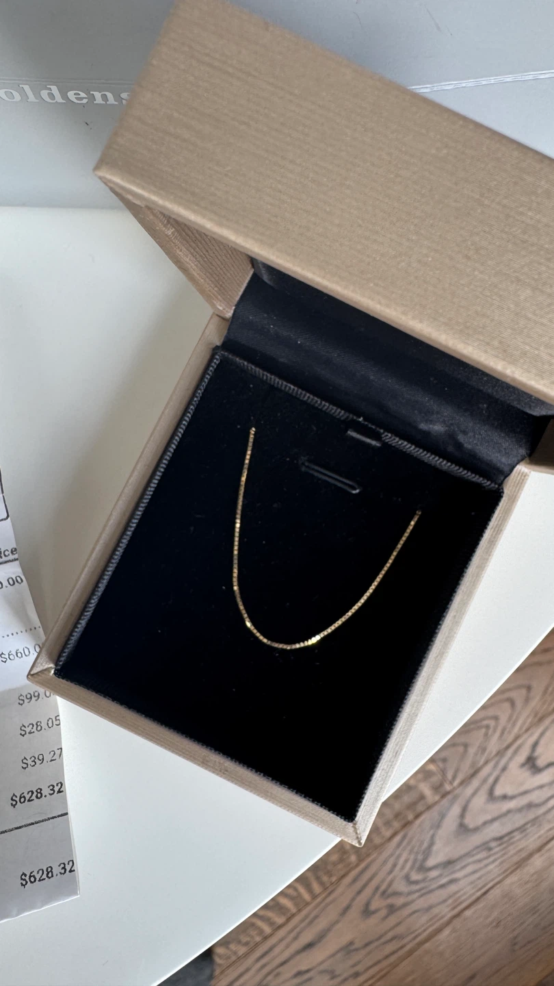 Brand New 18K Solid Yellow Gold Box Chain – Gift Ready ✨ - photo 4