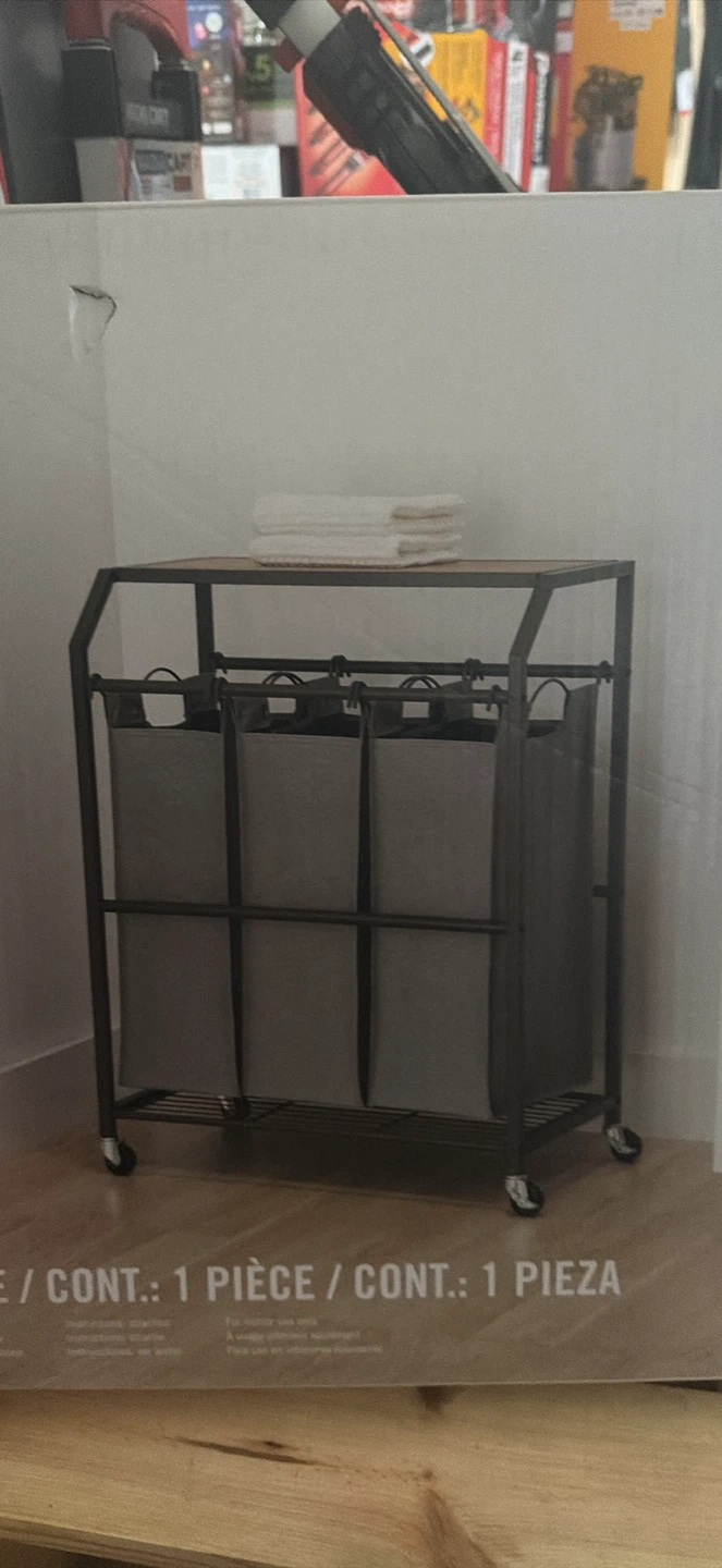 Trinity Laundry Cart with Flip-Top Lid brand new sealed box - photo 2