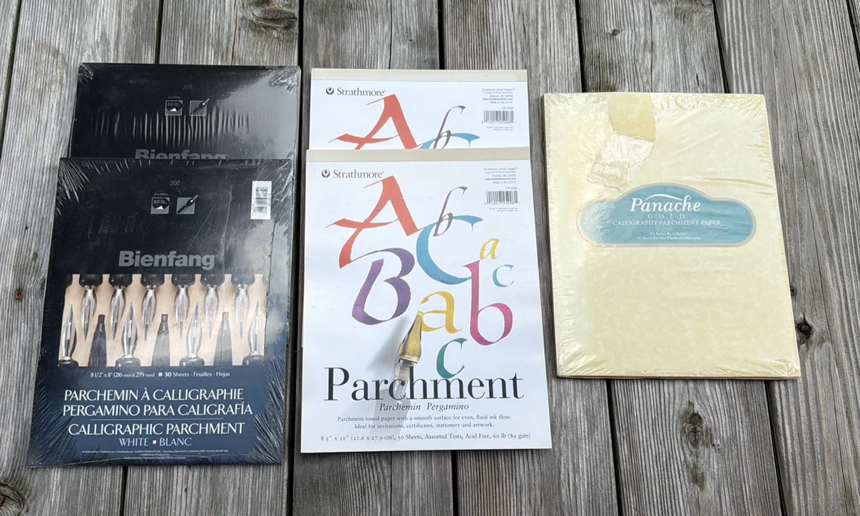Bienfang, Strathmore & Panache Calligraphy Parchment Paper Lot