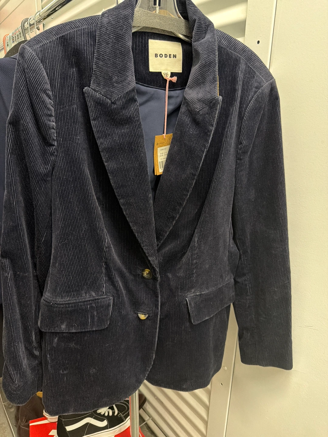 Boden Navy Corduroy Blazer Jacket