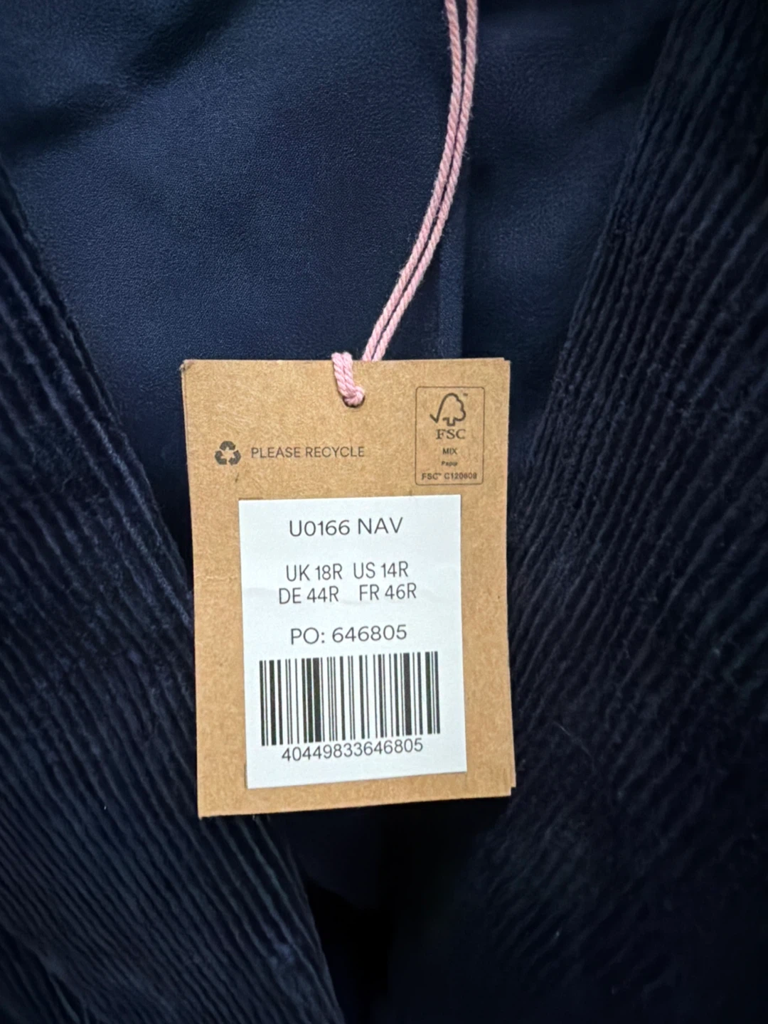 Boden Navy Corduroy Blazer Jacket - photo 2
