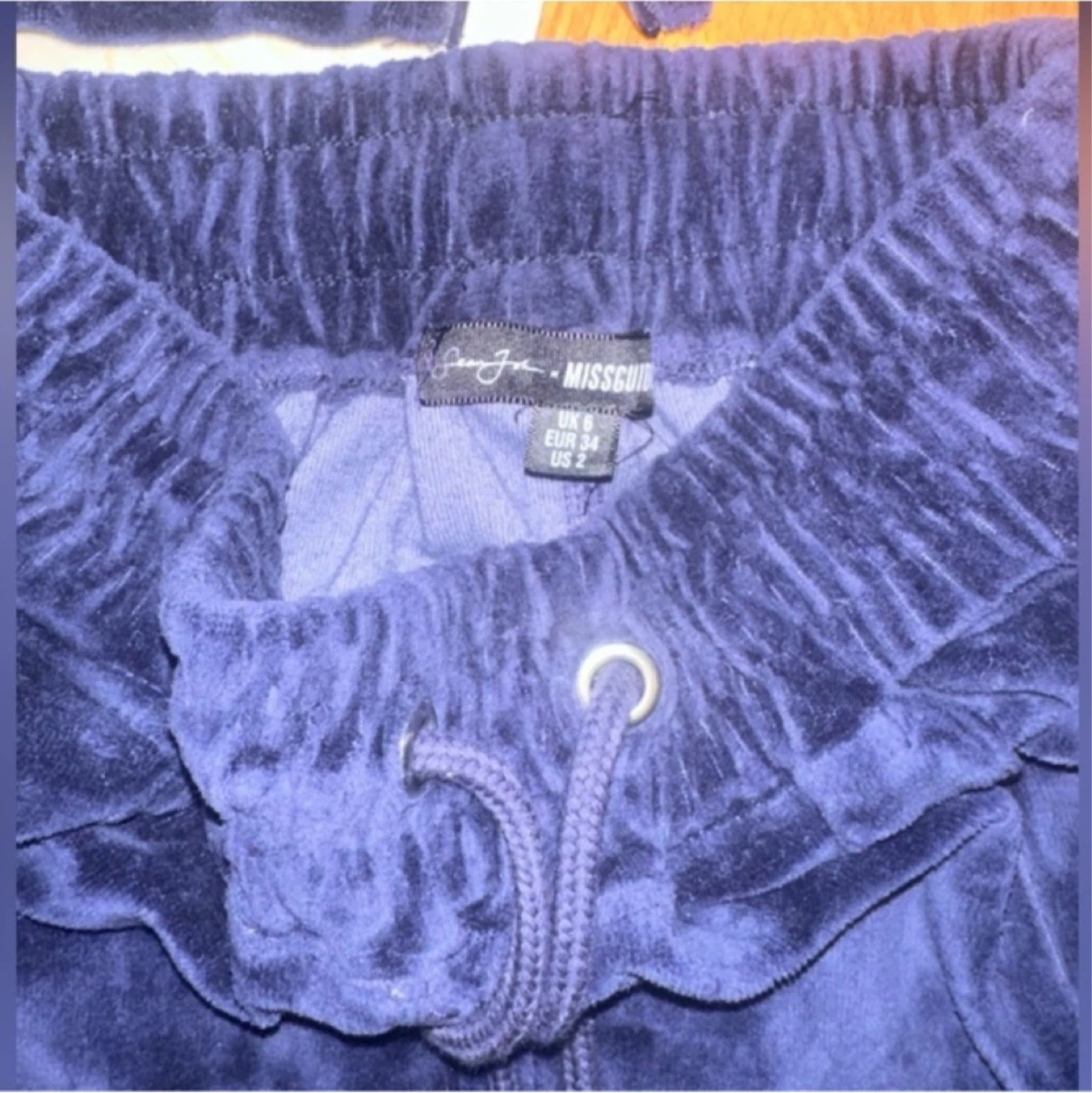 Missguided velour tracksuit set navy S/P - photo 5