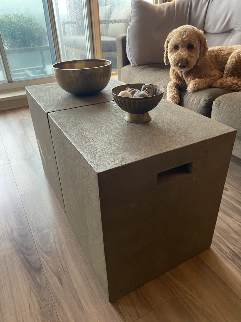 Concrete Cube Side Table