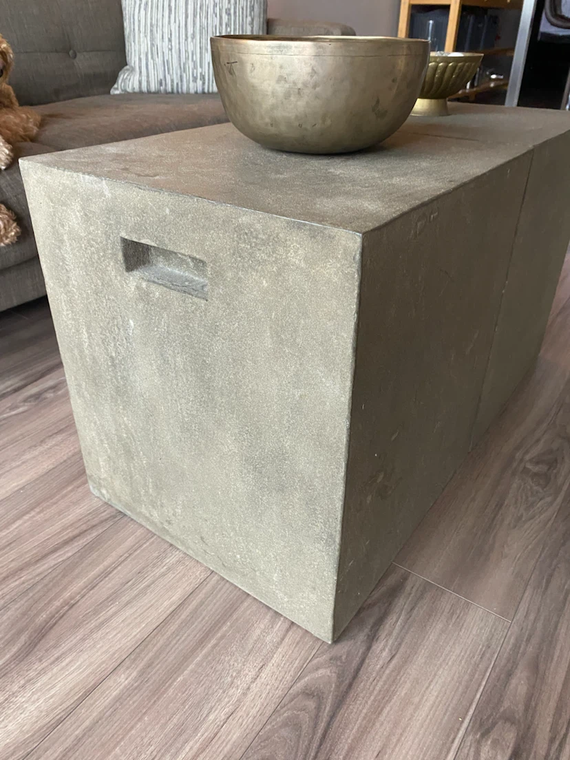 Concrete Cube Side Table - photo 2