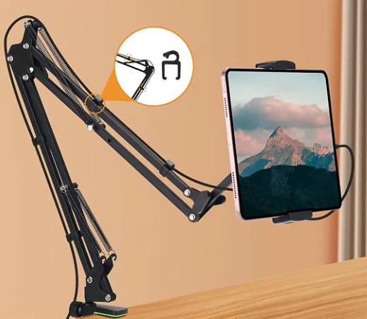 Adjustable Desk Mount for tablets ipad Boom Arm with Clamp - photo 2