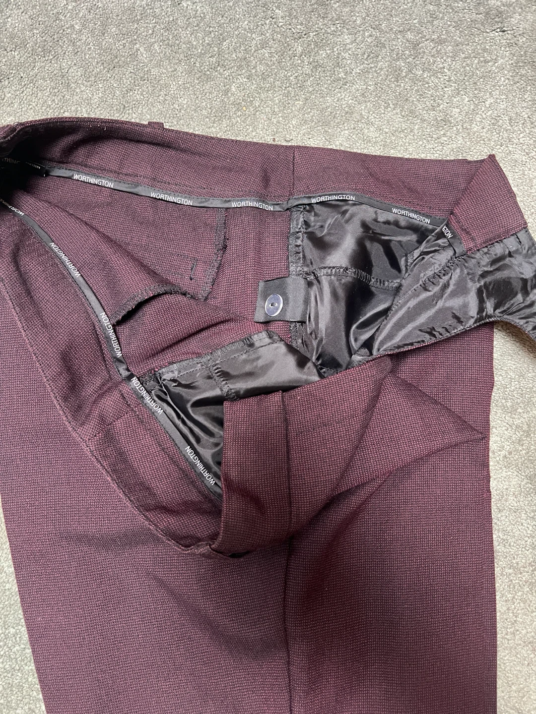 Worthington Women's Curvy Fit Dress Pants Size 10 Burgundy - photo 3