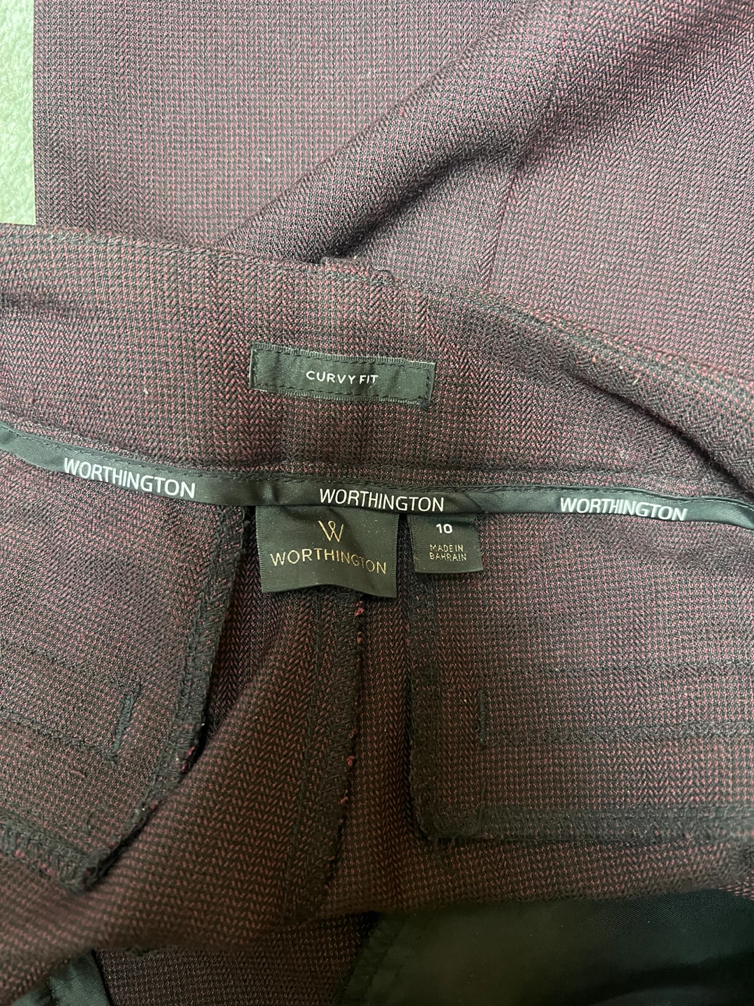 Worthington Women's Curvy Fit Dress Pants Size 10 Burgundy - photo 4