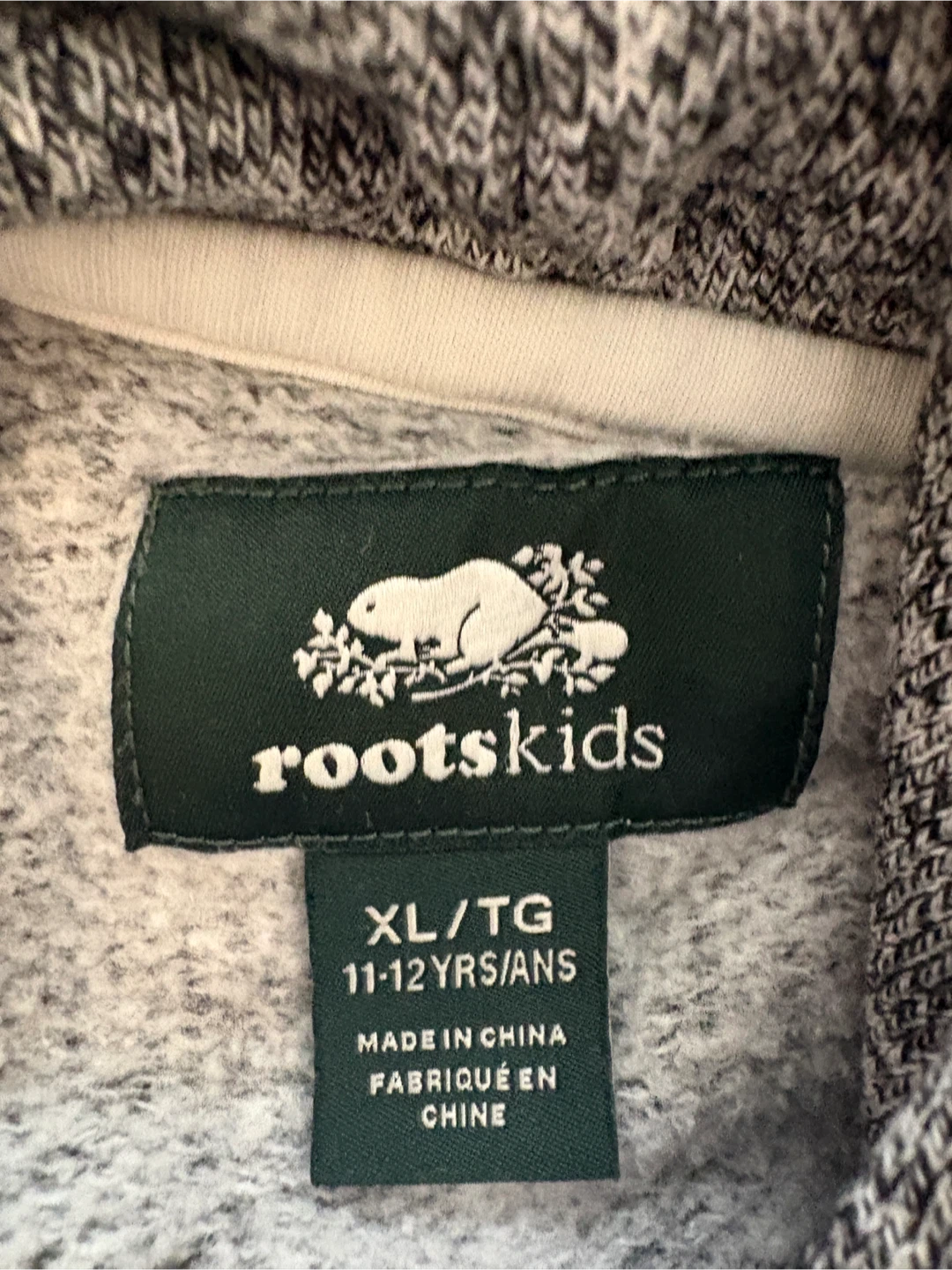 Roots Kids Salt and Pepper Hoodie Size XL 11-12 Years Old - photo 2