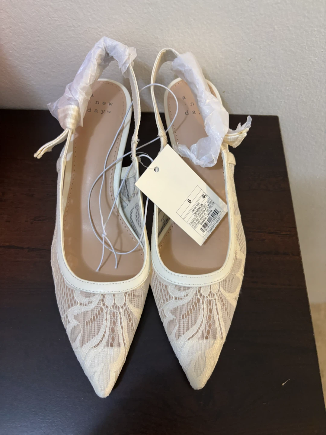 NEW-A New Day Women's Lace Slingback Heels