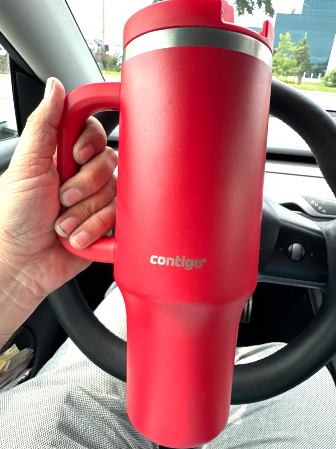 Contigo Red Tumbler with Handle