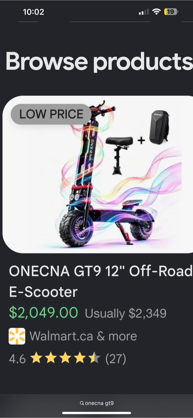ONEGNA GT9 12" Off-Road E-Scooter