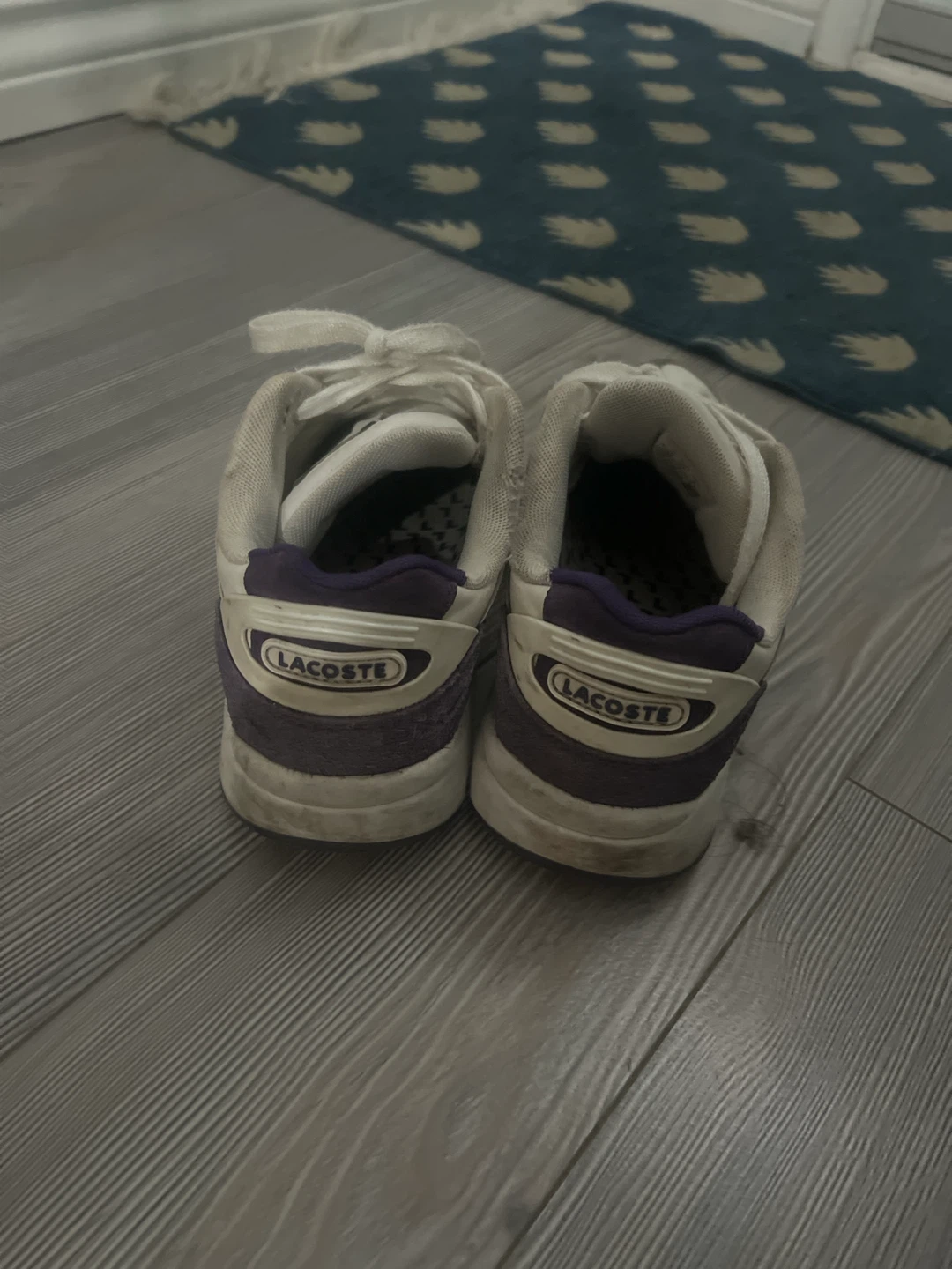 Lacoste White and Purple Sneakers - photo 2