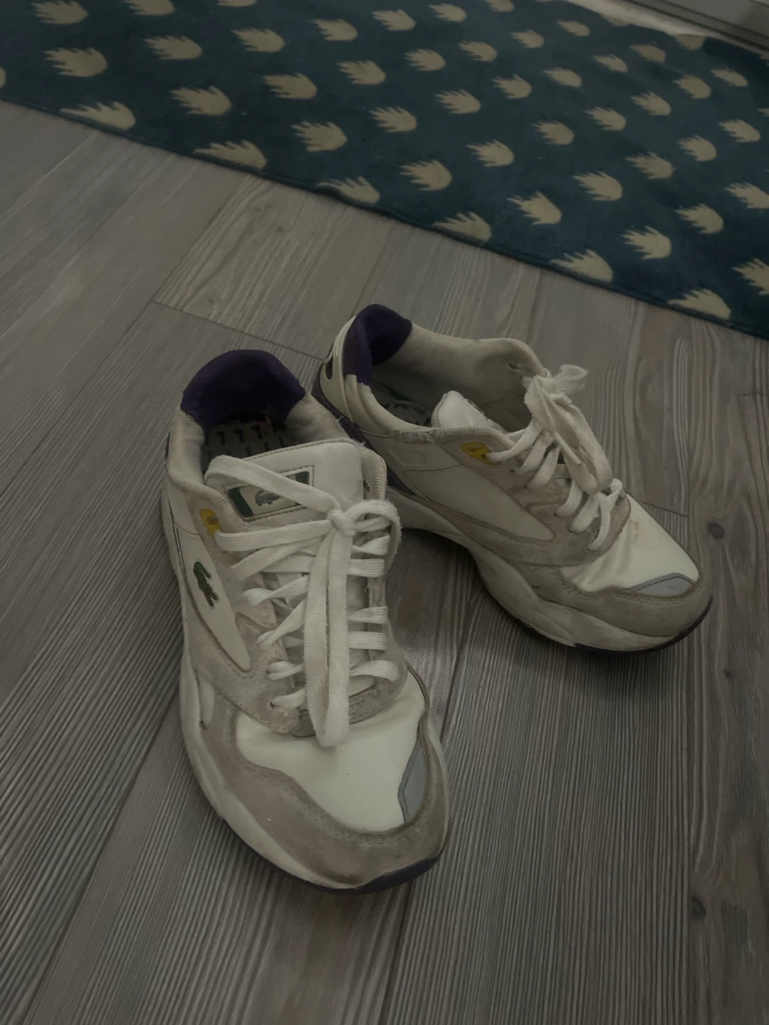 Lacoste White and Purple Sneakers - photo 3