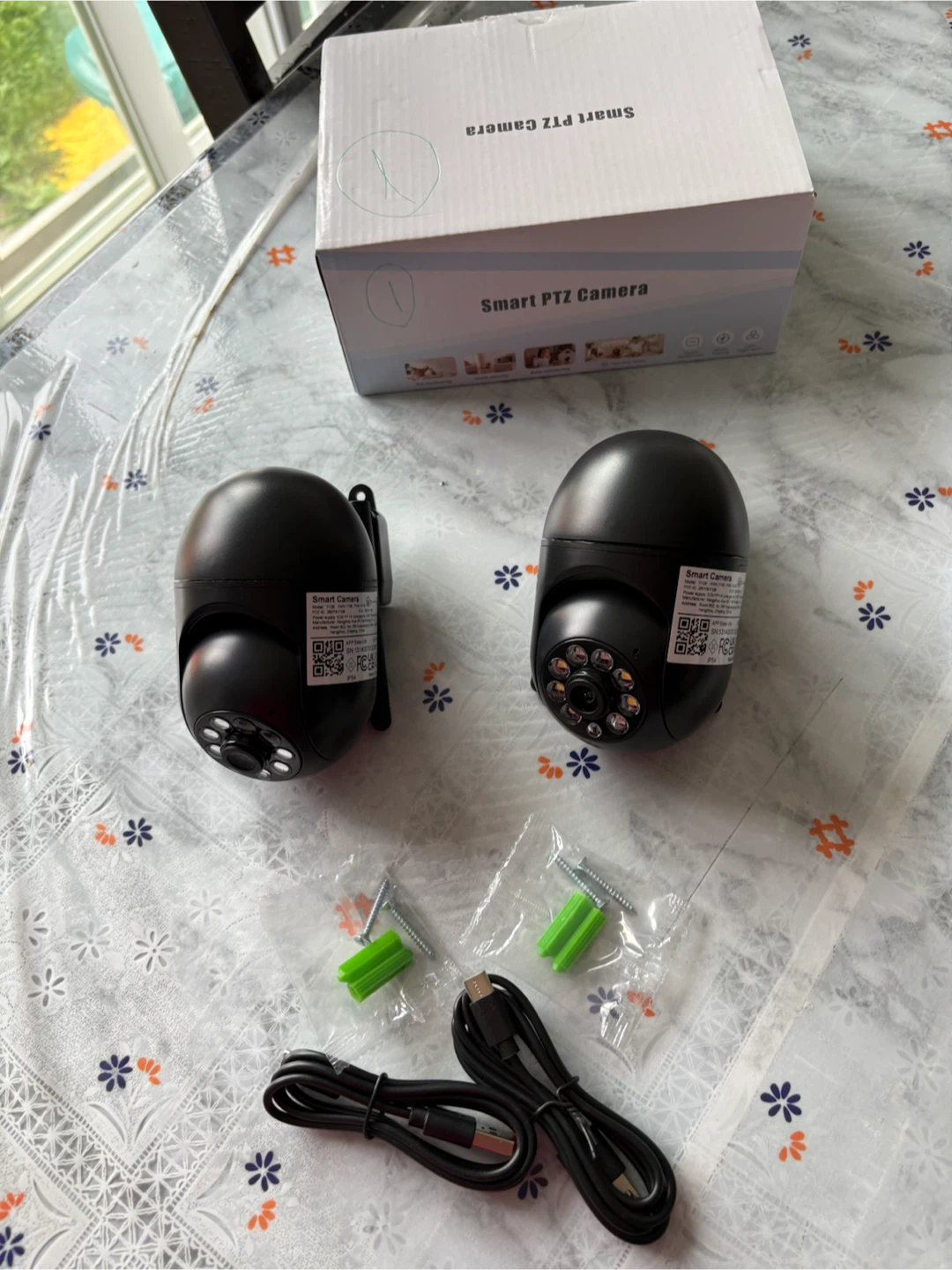 2-Pack Smart PTZ WiFi Security Cameras