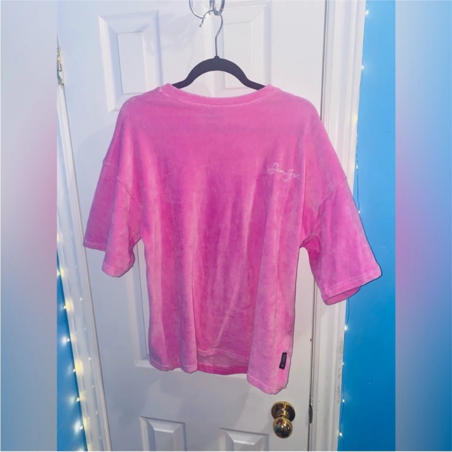 NEW! Velour Set / Tee + Biker Shorts - photo 2