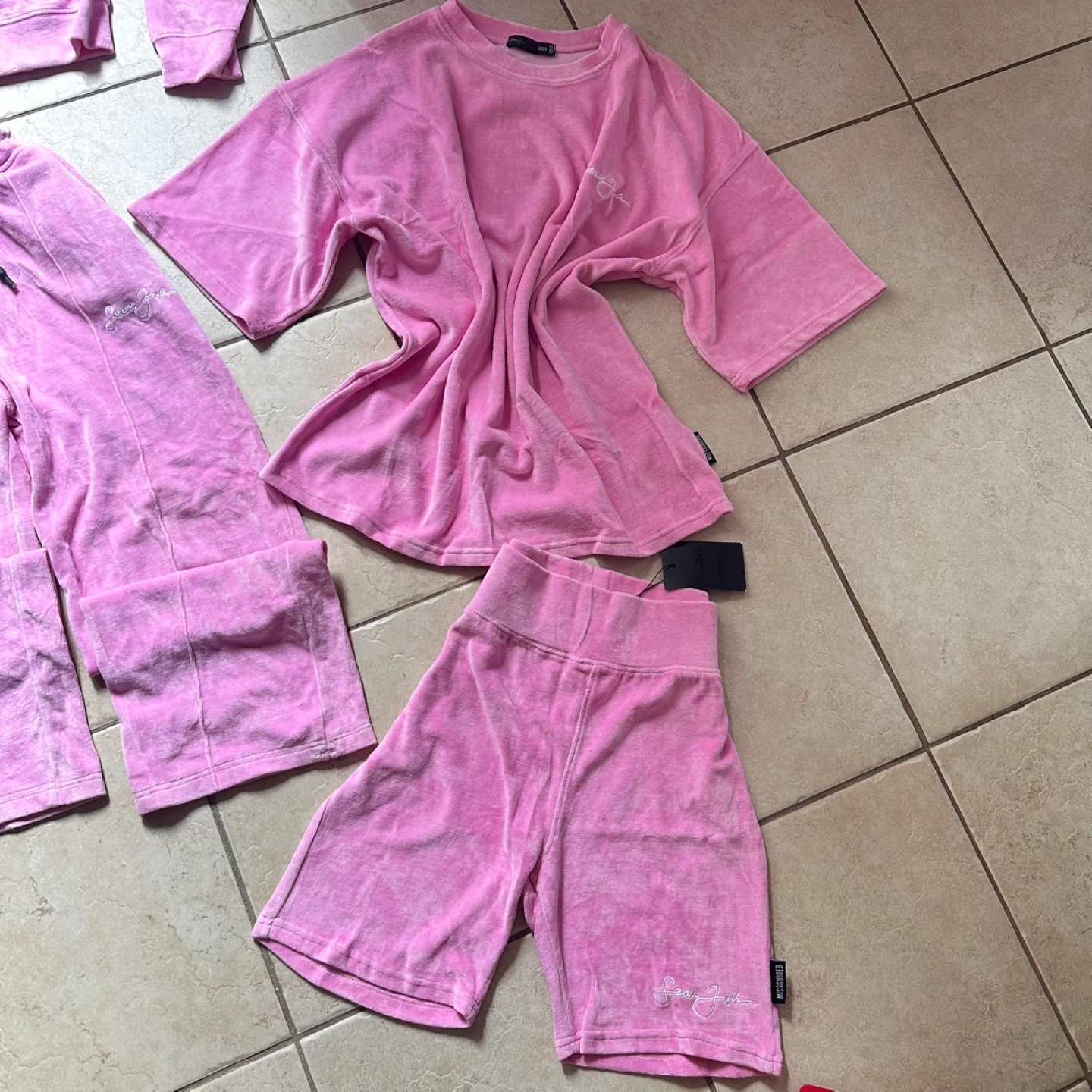 NEW! Velour Set / Tee + Biker Shorts