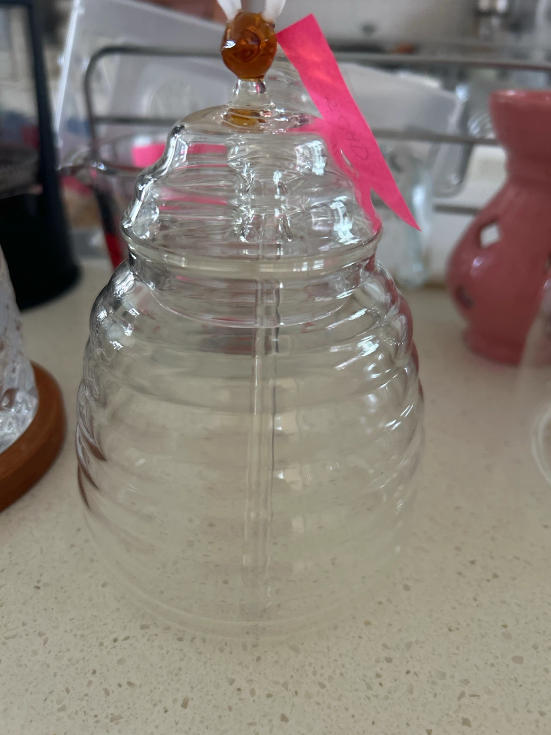Glass Honey Pot with Dipper