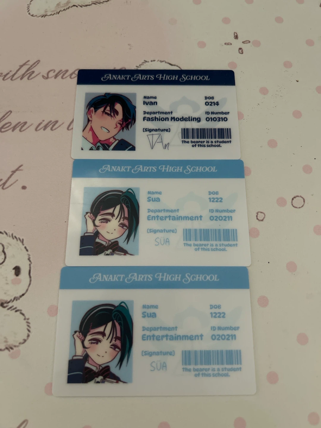 Anakt Arts High School ID Cards (Ivan & Sua)