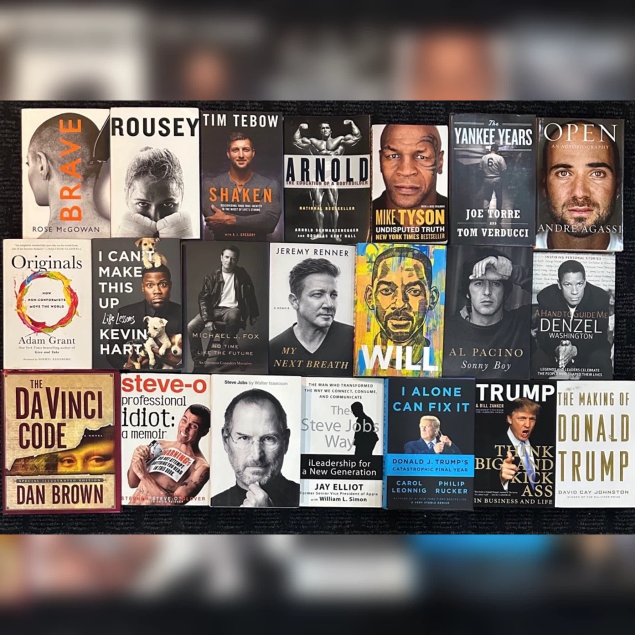 Al Pacino, Steve Jobs, Mike Tyson, Arnold, Brave, Steve-O,..