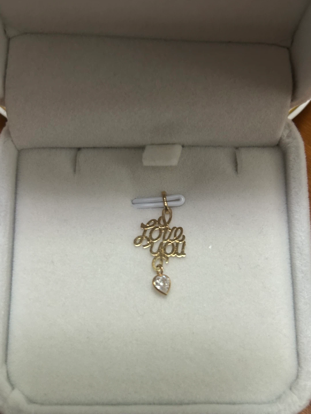 14k Solid Gold "I Love You" Pendant Charm