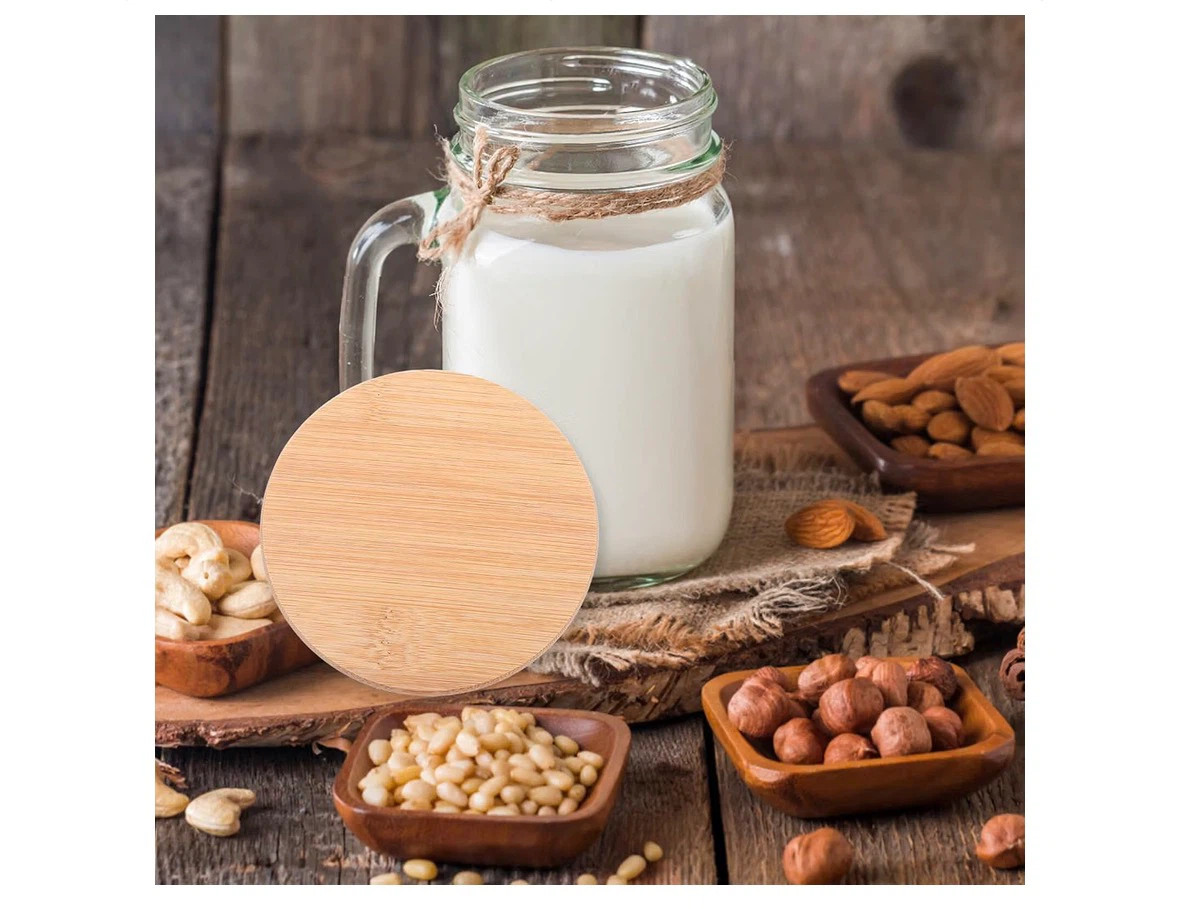 Set of 2 Bamboo Lids for Mason Jars - photo 2