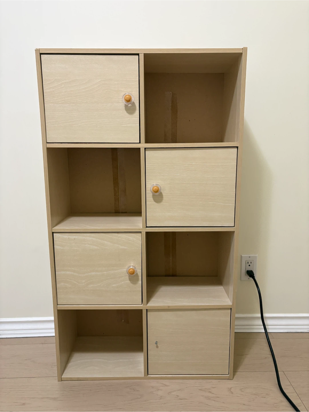 Wooden Cube Storage Shelf with Doors - photo 4