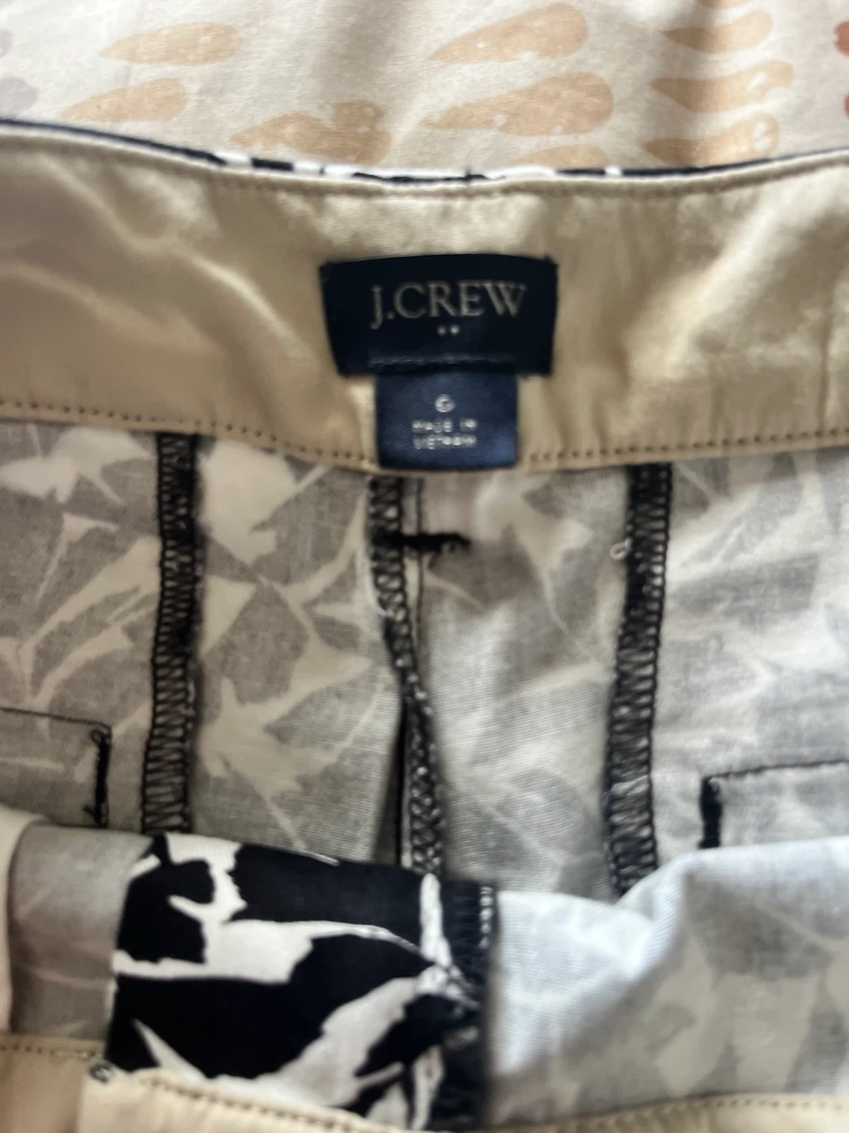 J. Crew Women's Patterned Shorts Size 6 - photo 3