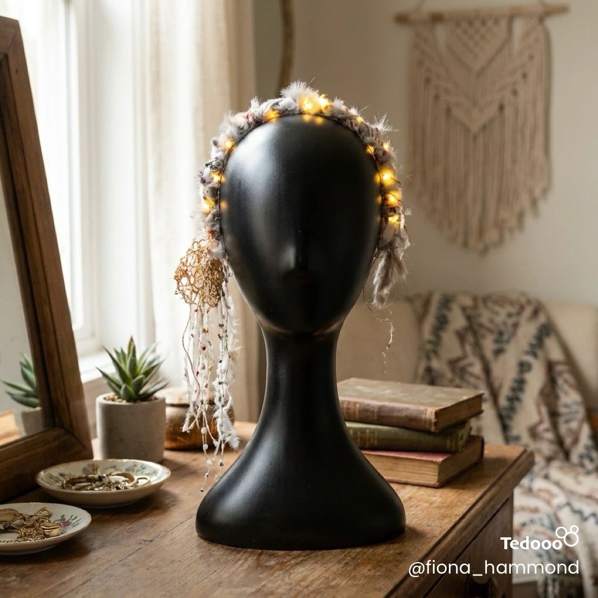 Boho Fairy Light Crown