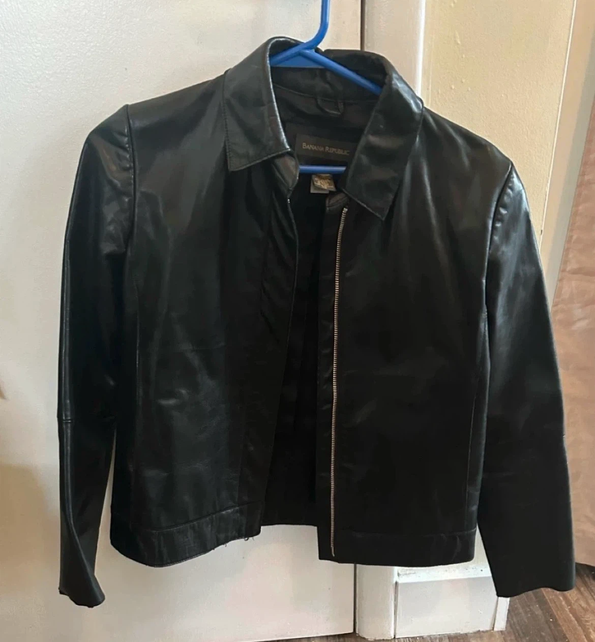 Banana Republic Black Leather Jacket - XS