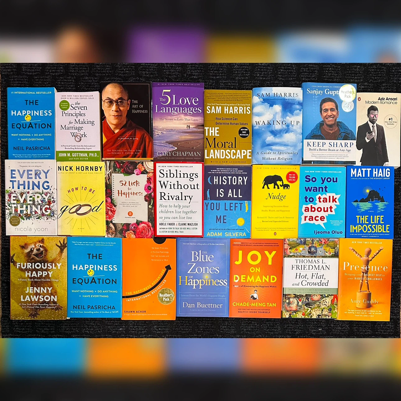 Happinessa advantage, Happiness equation, 52 lists happiness,…