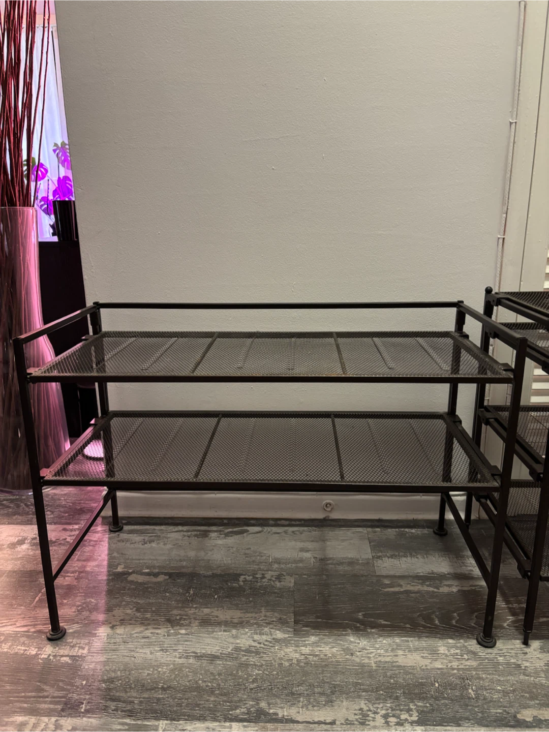 Black Metal Mesh 5-Tier Shoe Rack - photo 3