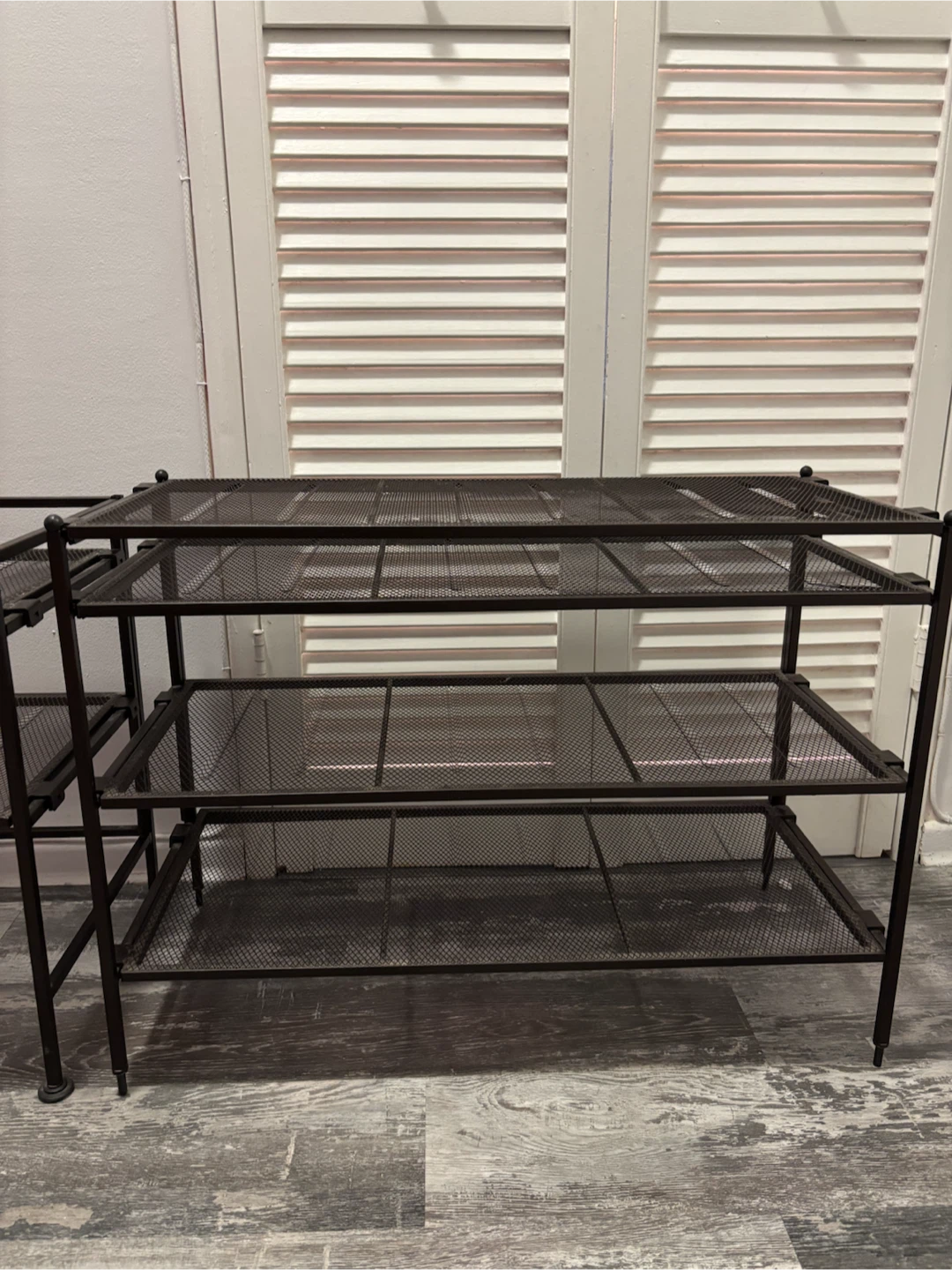 Black Metal Mesh 5-Tier Shoe Rack - photo 4