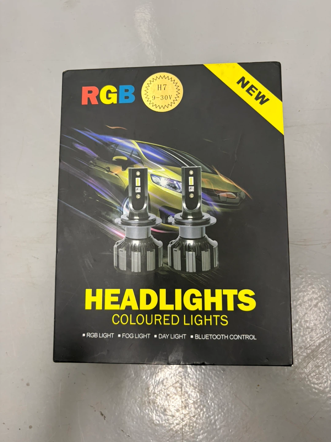 RGB Headlights Colored Lights Bluetooth Control