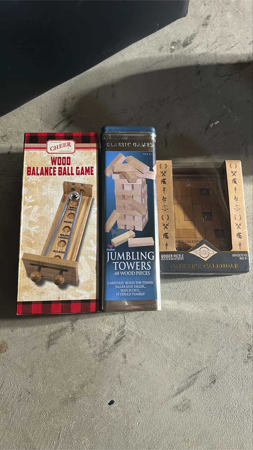 Hands-on, SEALED/NEW Wooden Game lot