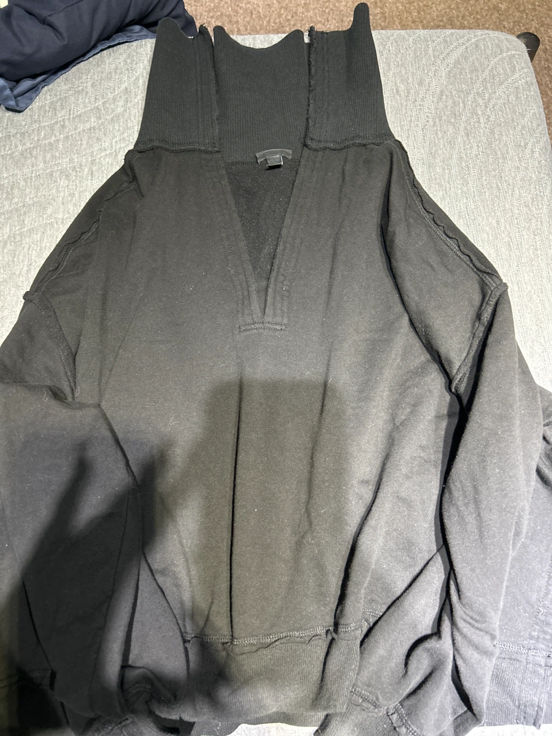 Black V-Neck Sweatshirt